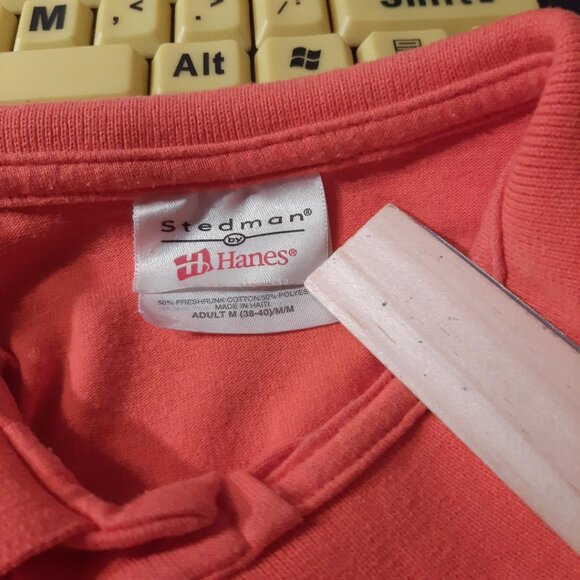 Vintage Stedman by Hanes Men's EKI Polo Orange Size M (38-40) PreLoved - Picture 5 of 5